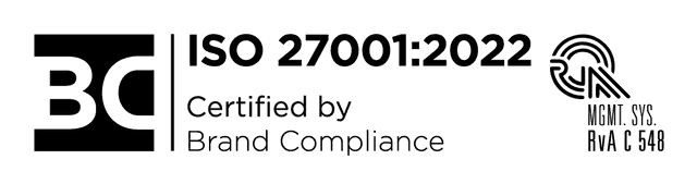 ISO 27001:2022 Certified by Brand Compliance